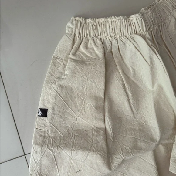 We Element Cream Relaxed Fit Joggers with Elastic Waist UNISEX - Picture 4 of 4